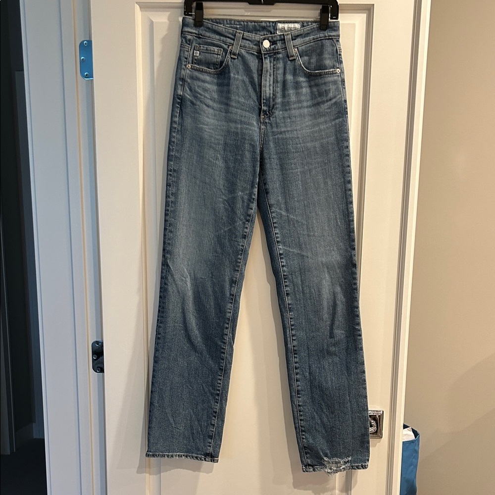 Ag Adriano Goldschmied Light Blue Straight Leg Jeans